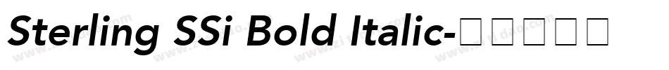 Sterling SSi Bold Italic字体转换